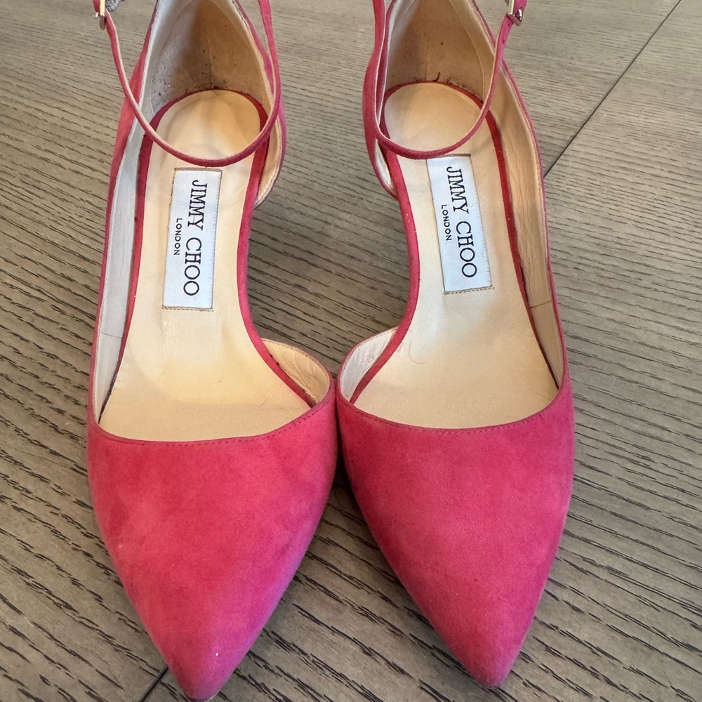 Jimmy Choo Pink Suede Heels
